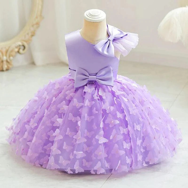 Vestido Infantil Luxo Borboletas