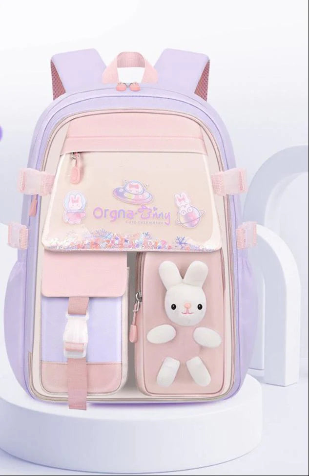 Mochila Escolar Infantil Bolsos Coelhinho