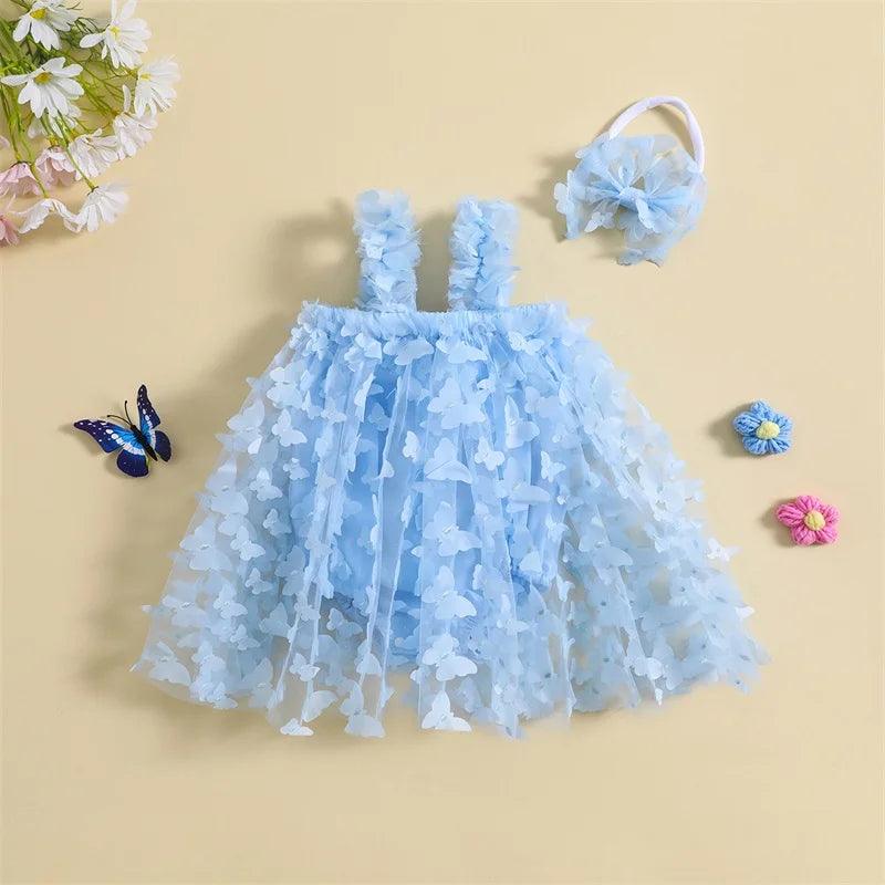 Romper Infantil Borboleta + Tiara