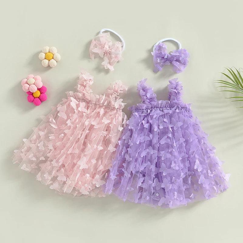 Romper Infantil Borboleta + Tiara