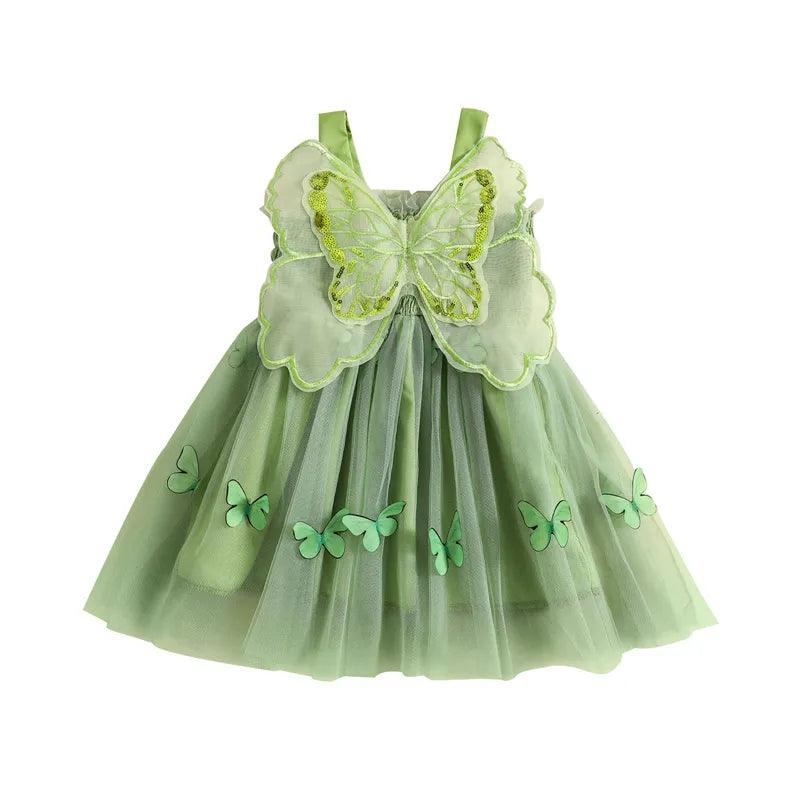 Vestido Infantil Borboleta 3D