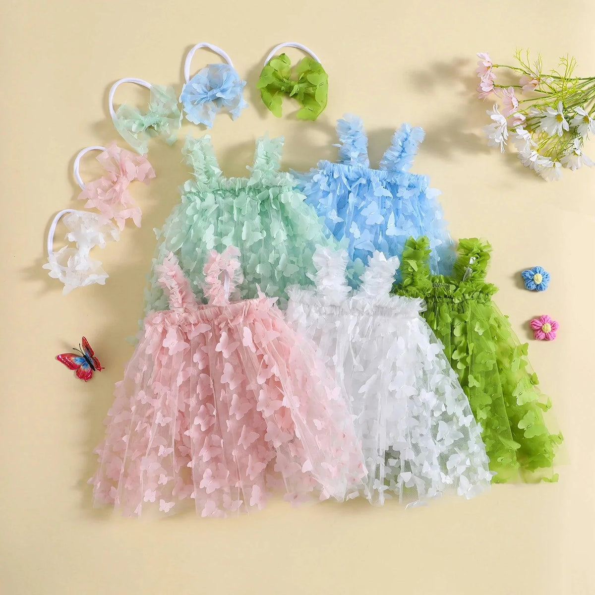 Romper Infantil Borboleta + Tiara