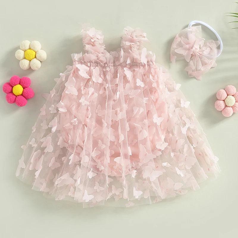 Romper Infantil Borboleta + Tiara