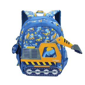 Mochila Infantil com Tema de Máquinas Escavadoras