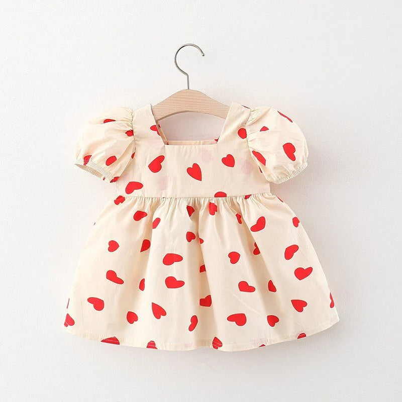 Vestido Infantil Corações