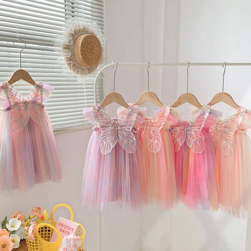 Vestido Infantil Degrade Borboleta